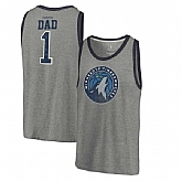 Minnesota Timberwolves Fanatics Branded Greatest Dad Tri-Blend Tank Top - Heathered Gray,baseball caps,new era cap wholesale,wholesale hats